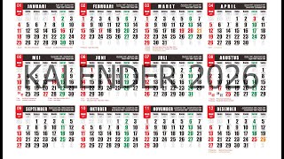 Download the Complete 2026 Hijri Calendar Design in PNG, CDR, and PDF | Unique Learning Videos