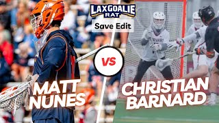 🚨 Coast to Coast Goalie Goal 🚨 Matt Nunes (Virginia) vs. Christian Barnard (Harvard) - Save Edit