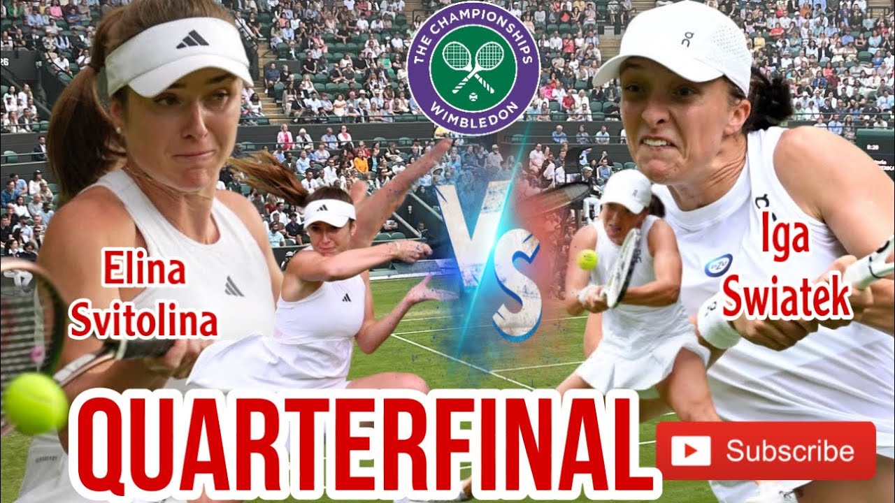 IGA SWIATEK VS ELINA SVITOLINA | QUARTERFINALS | WIMBLEDON 2023 - YouTube