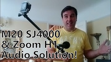 SJ4000 WiFi Sjcam M20 Poor Audio FINAL Solution Using Zoom H1 & a Selfie Stick!