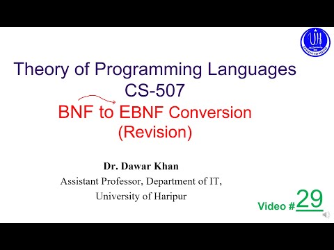 Video: Hur konverterar man BNF till EBNF?