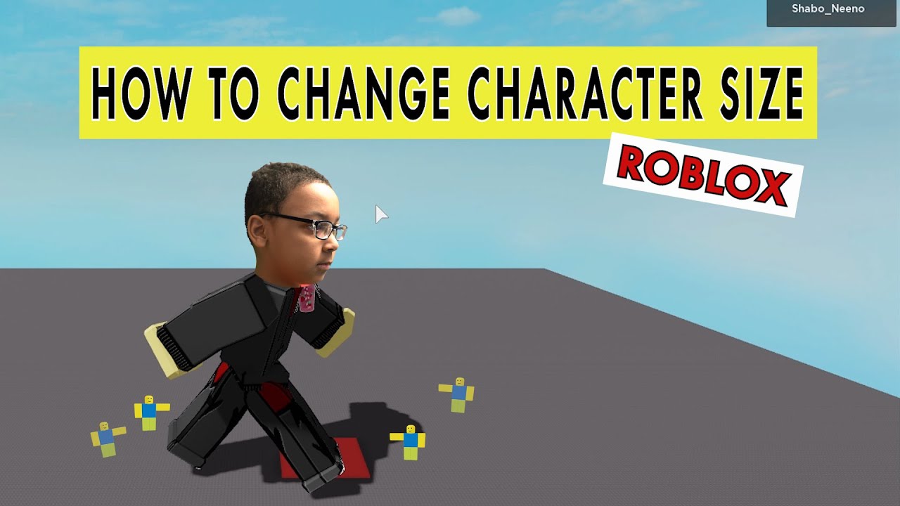 How To Change Character Size In Roblox Youtube - how to minimuze my roblox character on roblox studio