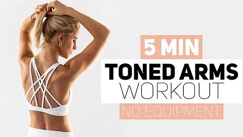 5 MINUTES TONED ARMS WORKOUT | no equipment | Caro Daur #DAURPOWER