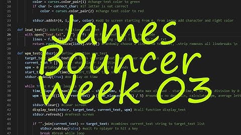 Game Development journey James Bouncer week 03