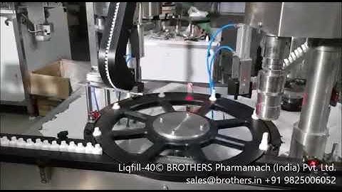 LIQFILL-40 Eye Ear Drop Bottles Automatic Filling Plugging Capping and Labelling Machine