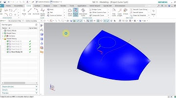 Học NX CAD Online - Bài10 : Project Curve - Lệnh sao chép lên đối tượng