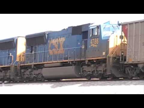 CSX NB Coal with SD70MAC's in Marietta,Ga. 02-17-2...