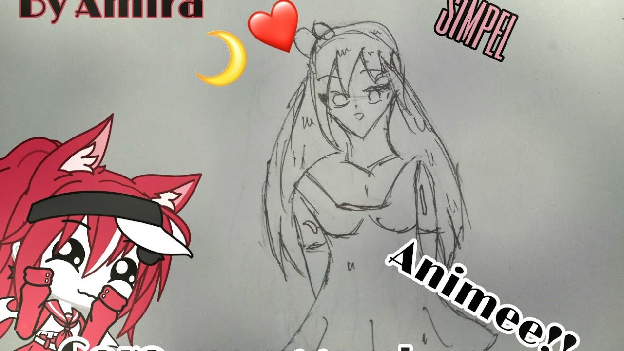 Cara menggambar Anime/Orang//ByAmira - YouTube