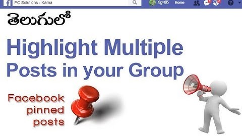 Pin Multiple Posts in your Facebook Group, Announcements || Rayarakula Karnakar ||