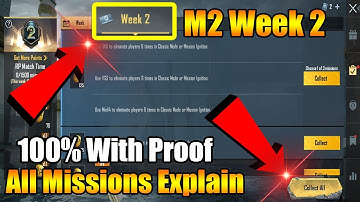 BGMI M2 Week 2 All Missions | PUBG M2 Week 2 All Missions | BGMI C1S1 M2 Week 2 All Mission Explain
