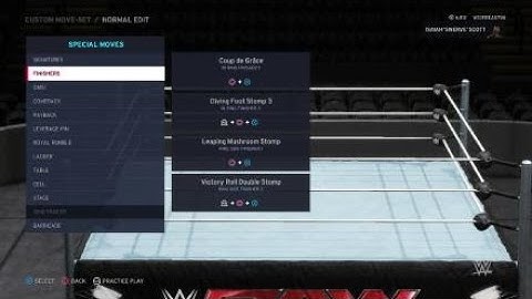 WWE 2K20 Isaiah "Swerve" Scott Signatures and Finishers
