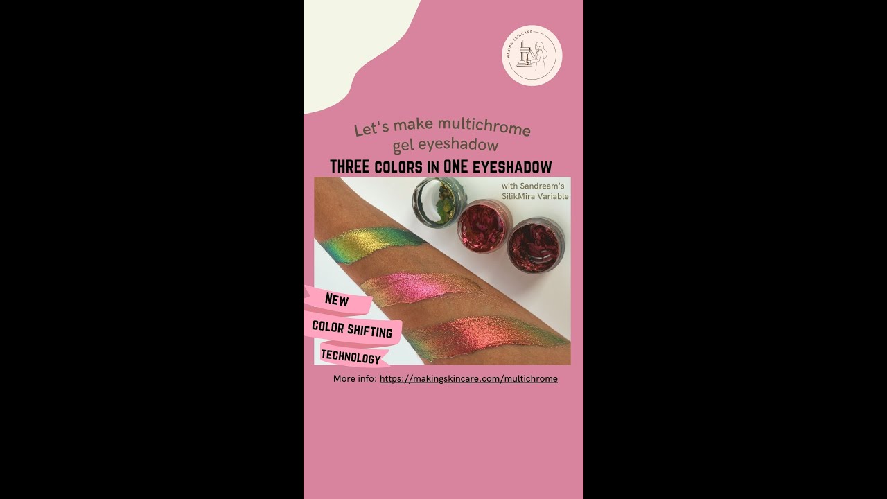 Let's make multi-chrome (3 Colors in 1), gel eyeshadow