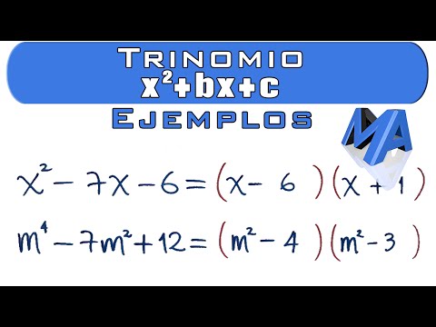 Factorizacion Trinomios De La Forma X2 Bx C Ejemplos Youtube