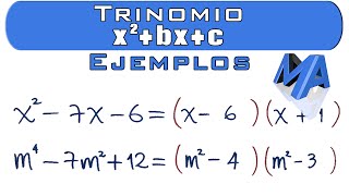 Factoring trinomials of the form x2 bx c | Examples