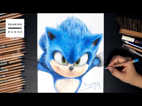 Drawing Sonic the Hedgehog 3 - Sonic [Drawing Hands]