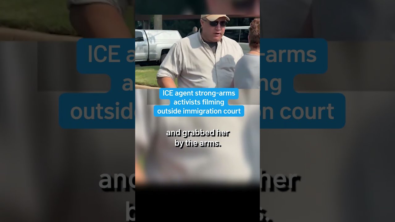 ICE Agent Strong Arms Activists Filming Outside Immigration Court NBC4 Washington