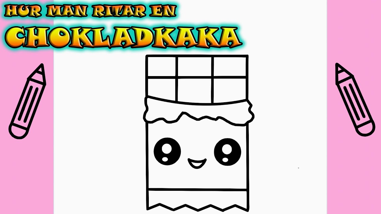 Hur man ritar en CHOKLADKAKA | Rita Det Själv | Lär dig att rita enkelt ...