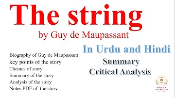 The Piece of String Short story by Guy de Maupassant In Urdu and Hindi, The Piece of String Summary.