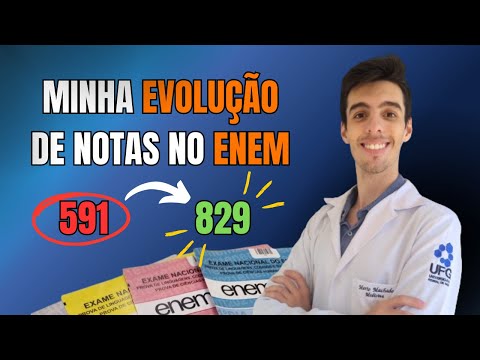 Minha EVOLUÇÃO de NOTAS no ENEM até ser APROVADO em MEDICINA na FEDERAL!