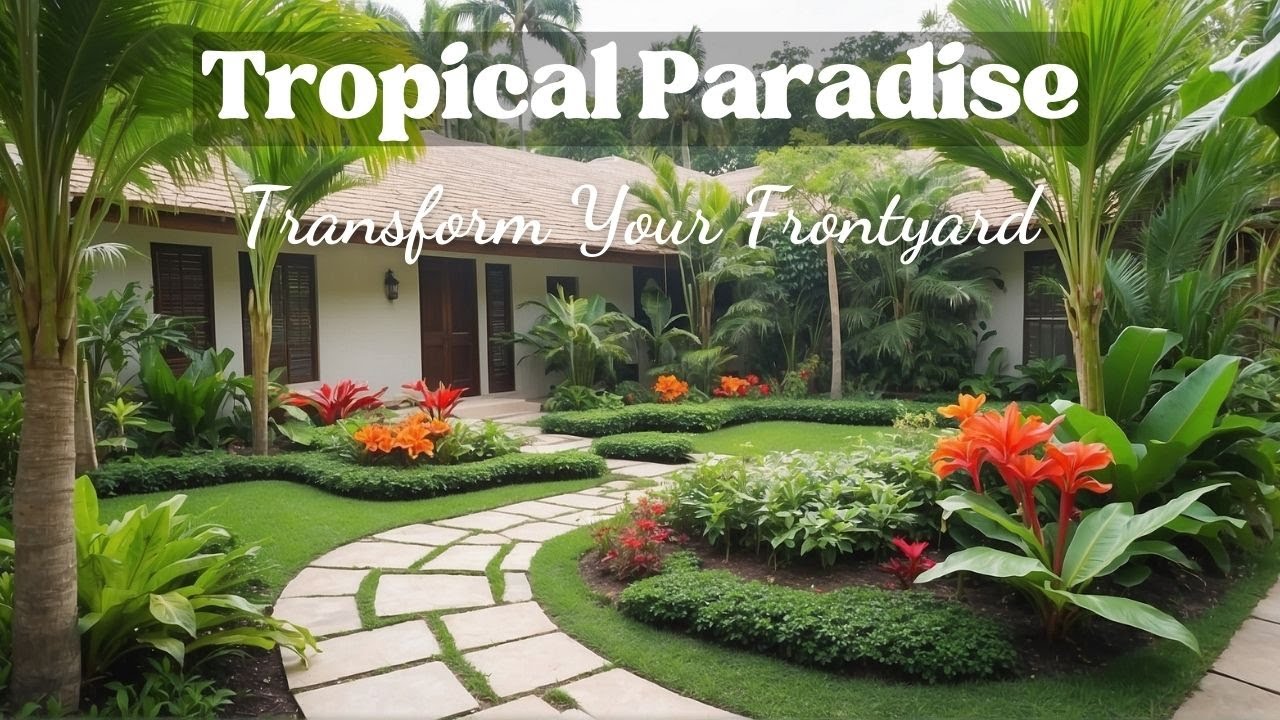 Transform Your Frontyard into a Lush Tropical Paradise: Tips and Inspiration.