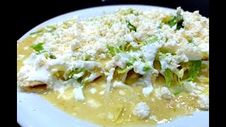 Enchiladas suizas sin horno