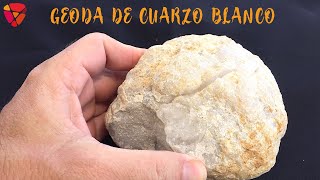 Geoda de Cuarzo Blanco, ejemplar de 1163 gramos