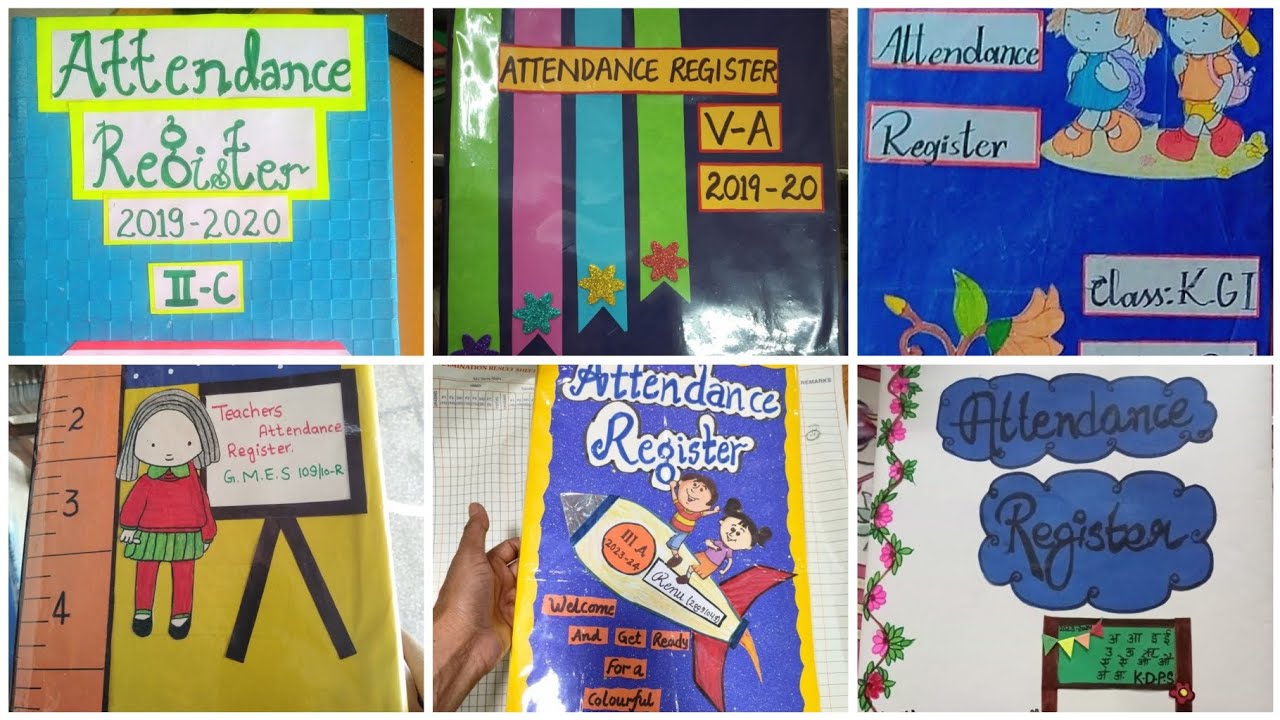 Attendance register decoration ideas 💫 Register decoration ideas 💫 