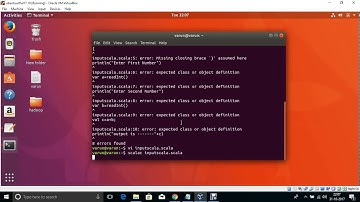 Input from user in Scala using Linux Ubantu 17.10 Operating System