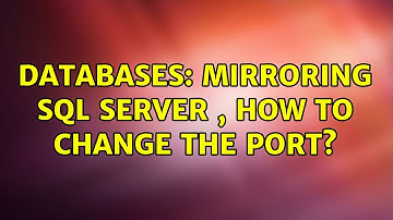 Databases: Mirroring sql server , how to change the port?