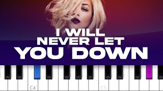 Rita Ora - I Will Never Let You Down (piano tutorial)