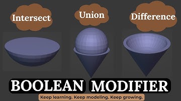 BOOLEAN MODIFIER in Blender | Difference, Union, Intersection #blender #tutorial