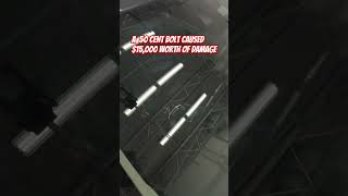 A 50 cent bolt caused this 2025 Mazda $15000 worth of damage.