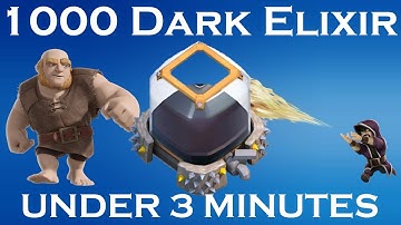 How to Farm 1000 Dark Elixir in UNDER 3 MINUTES!!! Clash of Clans - DE Farming Strategy