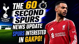 THE 60 SECOND SPURS NEWS UPDATE Interest in Liverpool Star Cody Gakpo, Bergvall Talks, Romero, Danso