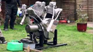 The 'Flying Millyard' 5 Litre V Twin first test run