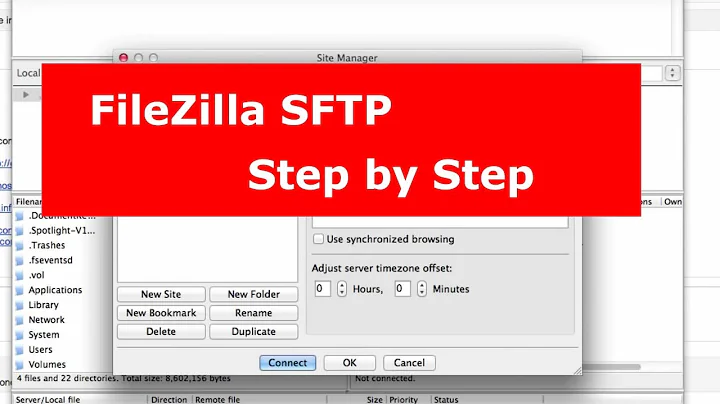 Using FileZilla Secure FTP or SFTP Connection