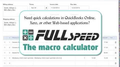 Calculating shipping weights in QuickBooks Online, using FullSpeed