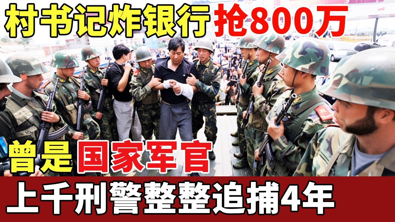 中国最狠村书记，带头炸银行抢劫800万，曾是国家军官，1200名刑警整整追捕4年！【历史档案】
