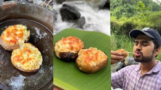 Making Cheesy potato in Jungle || Cheesy potato without oven