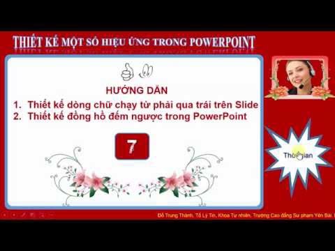 Video Thiết kế dòng chữ chạy trong Slide và đồng hồ đếm... - youtube