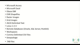22 MapInfo Pro  -  Acceptable Data Types in MapInfo Pro