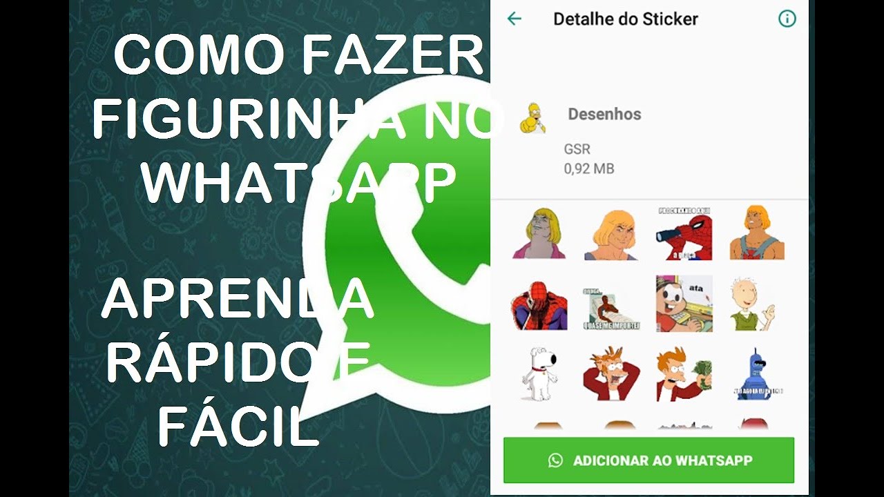 Como Fazer Figurinhas No Whatsapp Vídeo Prático YouTube