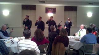 Seminarians singing Where is the love at spiritual retreat