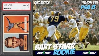 1957 Bart Starr Rookie Card Topps For Sale Graded Psa 8
