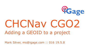 CGO2 Adding a GEOID to a project