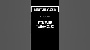 AP Intermediate 2023 Results Website and Password | Inter Results AP