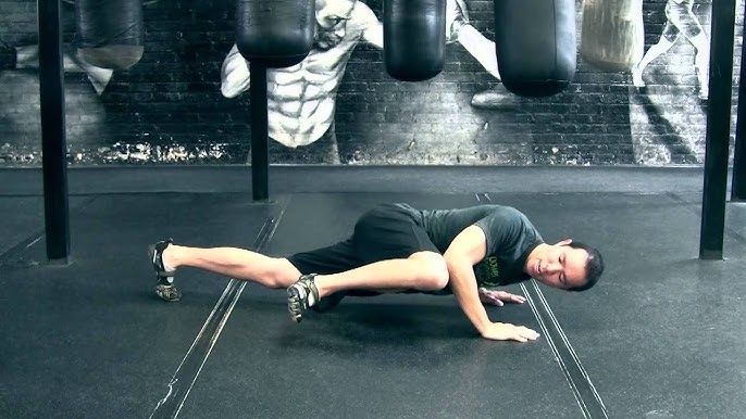 Cross body lateral push up 