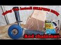 Power carving using the KUTZALL Extream shaping disk, and chainsaw Christmas Trees