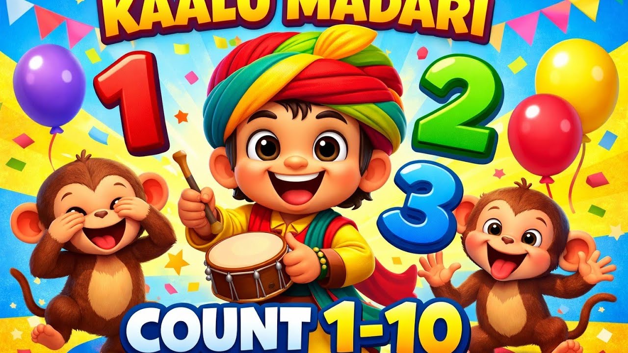 Kaalu Madari Bandar 🐒 | Fun Learning Numbers for Kids