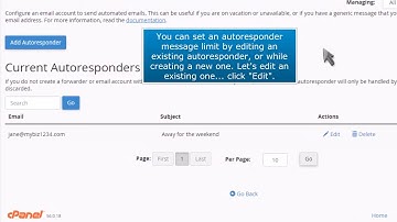 How to limit the number of autoresponder messages sent in cPanel
